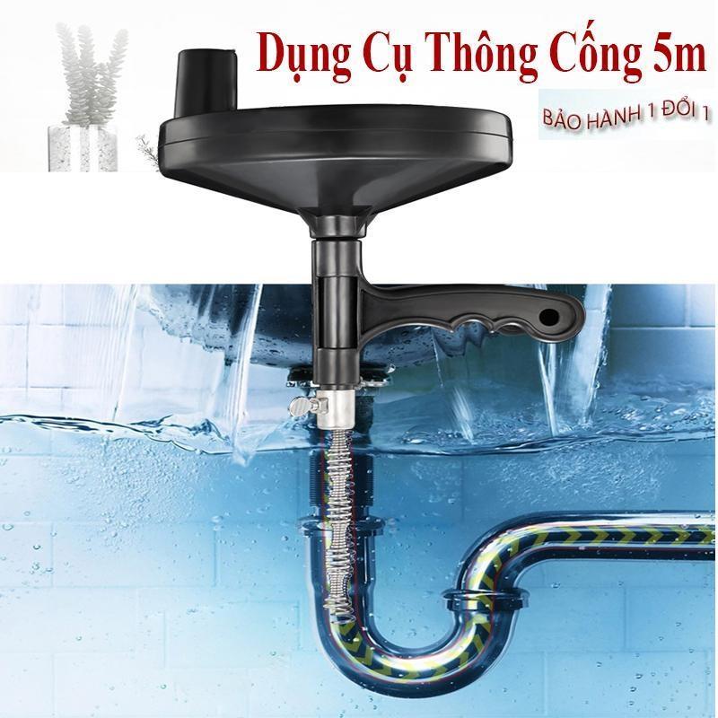 Dụng cụ thông Tắc nghẹt Bồn Cầu, Ống Cống ,có lò xo bằng thép không rĩ dài 3M5 loại tốt