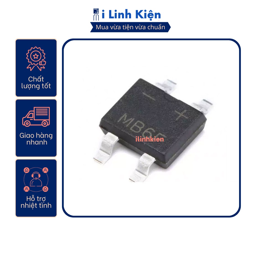 MB6F Diode cầu 0.8A 600V SOP-4