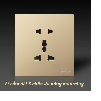 Ổ cắm đôi 5 chấu đa năng