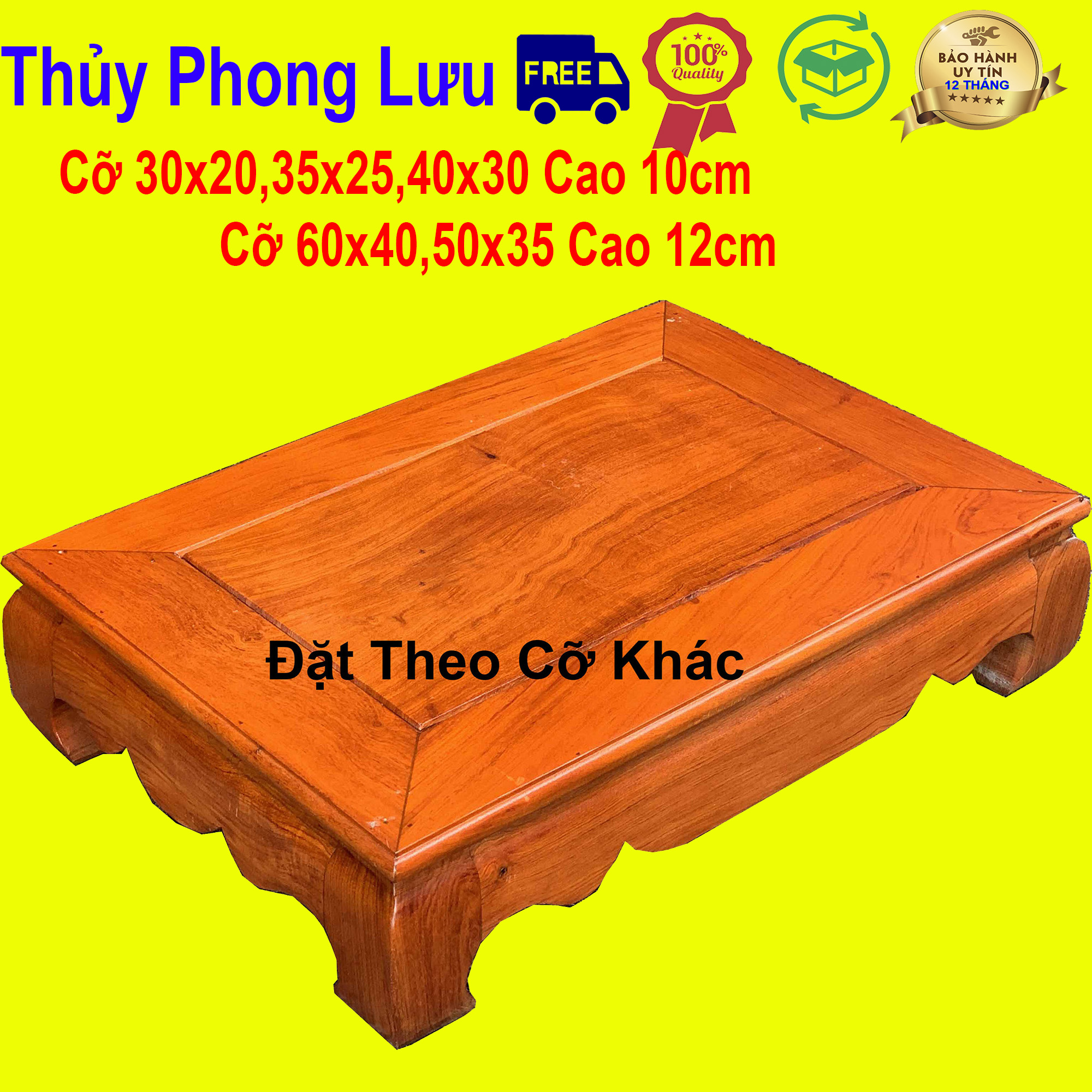 Bàn osin trơn,đôn trà nhật bàn cơm kê vật phẩm cúng cao 10,12cm