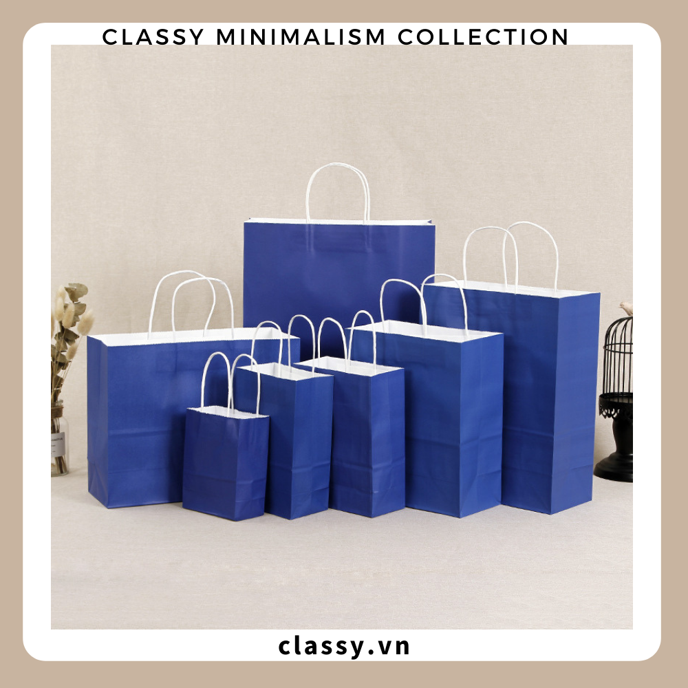 Classy TÚI GIẤY KRAFT DÀY DẶN LÀM QUÀ TẶNG MÀU PASTEL, NHIỀU SIZE