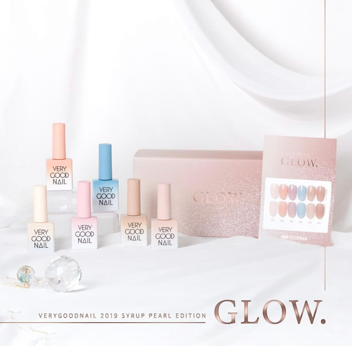 Very Good Nail Set Sơn Thạch Hàn quốc chính hãng, Syrup Pearl Glow Collection 6 Colors