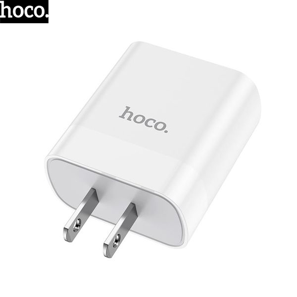 Củ sạc nhanh Hoco C80 2 cổng sạc USB và Type-C (PD) chuẩn PD3.0 hỗ trợ sạc nhanh 3A công suất 20W