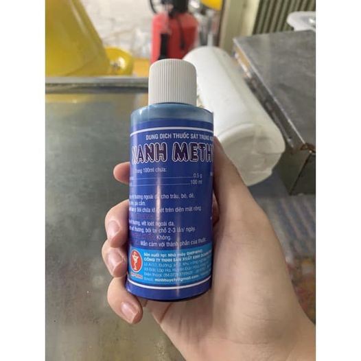 Xanh methylen sát trùng ngoài da Minh Huy Xanh Methylen chuyên dùng cho cá Cảnh, Cá Koi, Cá Rồng, Cá Vàng,... - chai 100ml