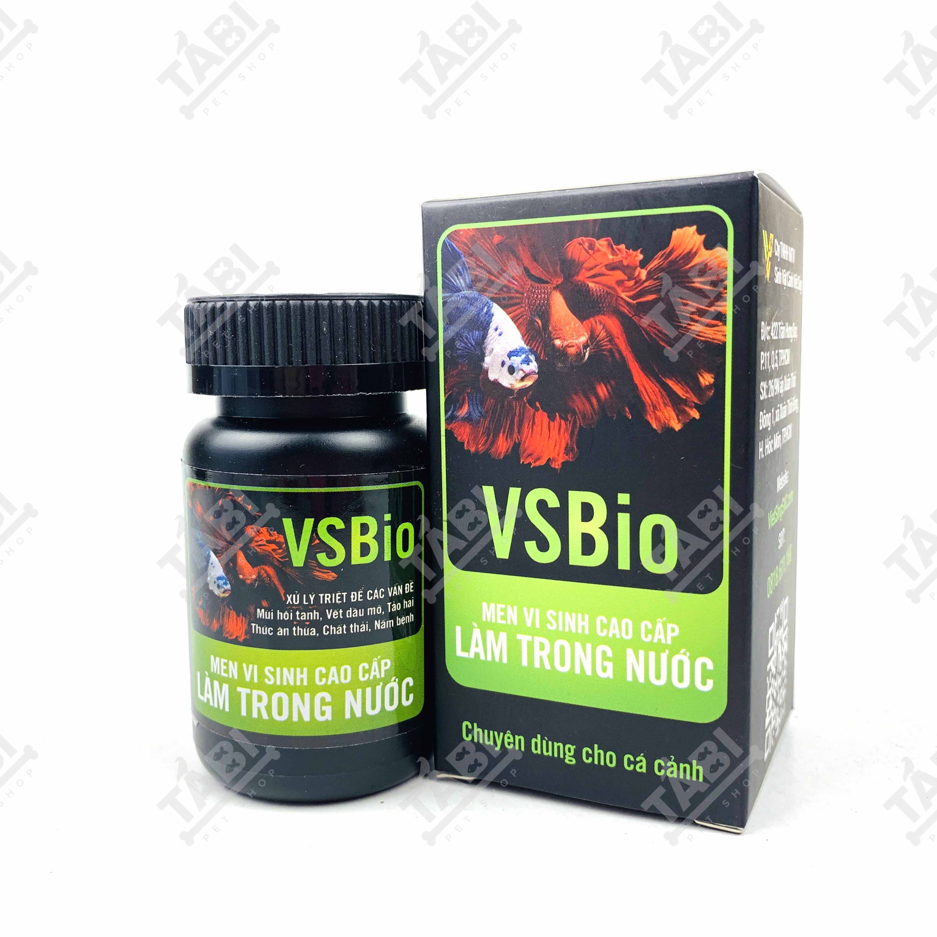 80G Hũ Men Vi Sinh VSBio (Dạng Bột) Hỗ Trợ Làm Trong Nước Hồ Cá Bể Cá
