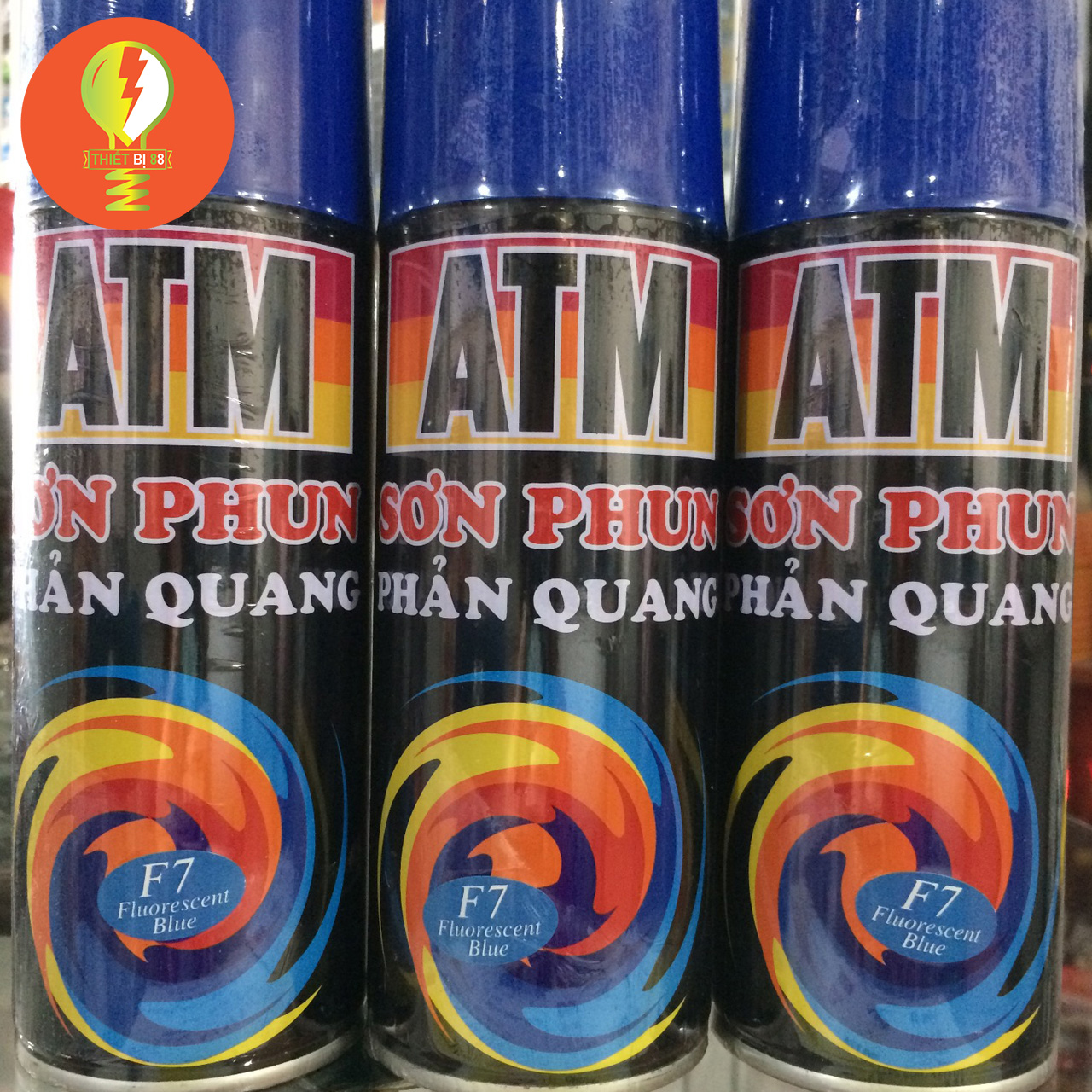 Sơn xịt phản quang màu xanh dương - atm f7 chính hãng