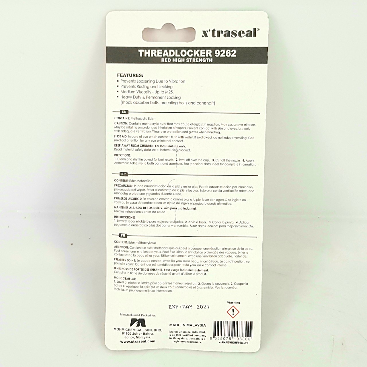 [HCM]Keo khóa ren / keo chống tháo XTraseal 9262 Threadlocker