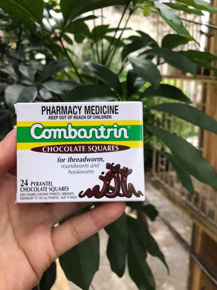 Kẹo Socola Diệt Giun Combantrin Hàng Úc
