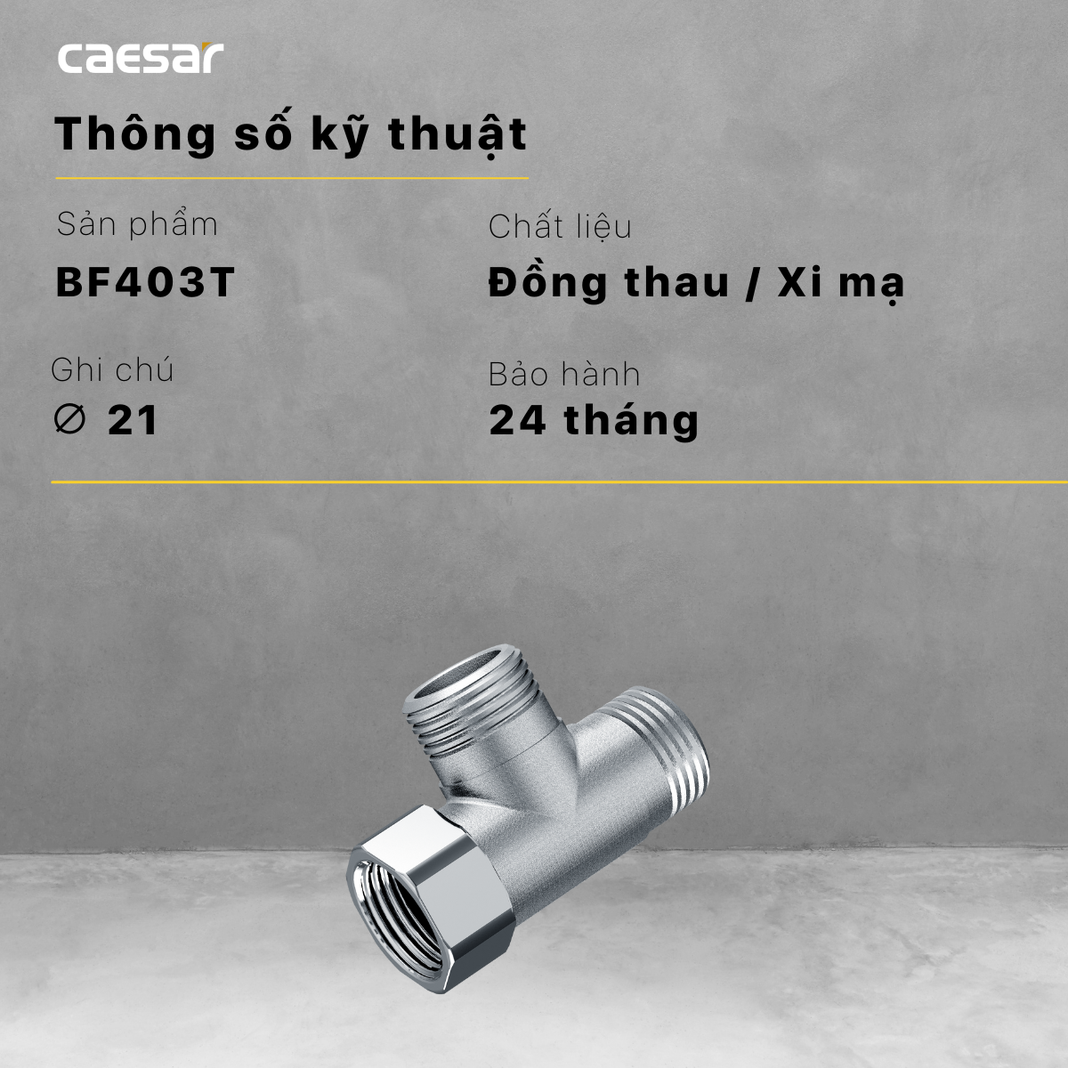 Van chia nước chữ T - BF403T