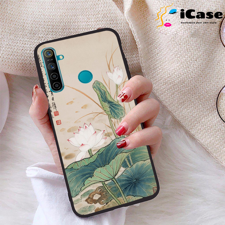 Ốp lưng Realme 5 viền dẻo TPU BST Sen