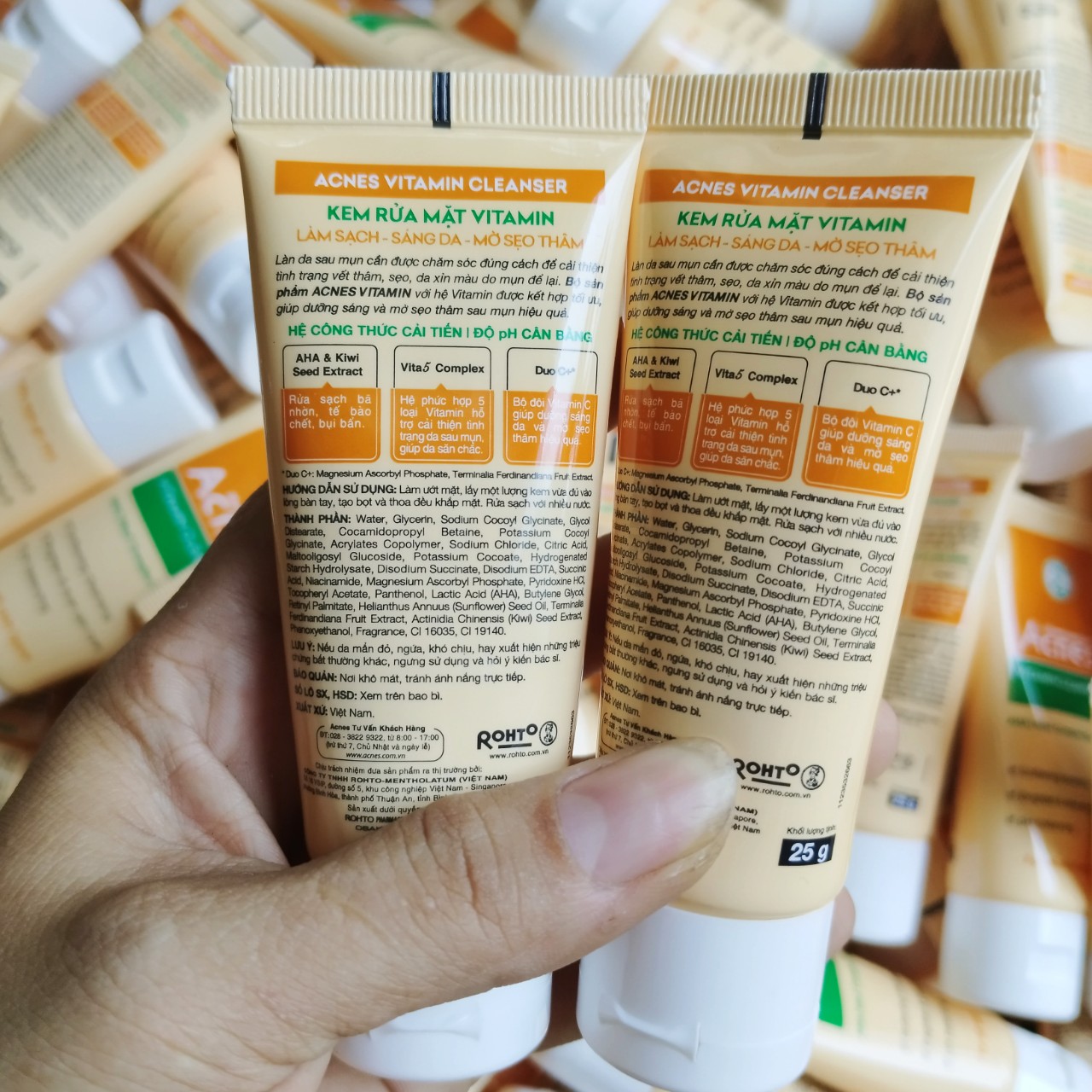3 Tuýp Sữa rửa mặt Acnes vàng 25g (mẫu mới)