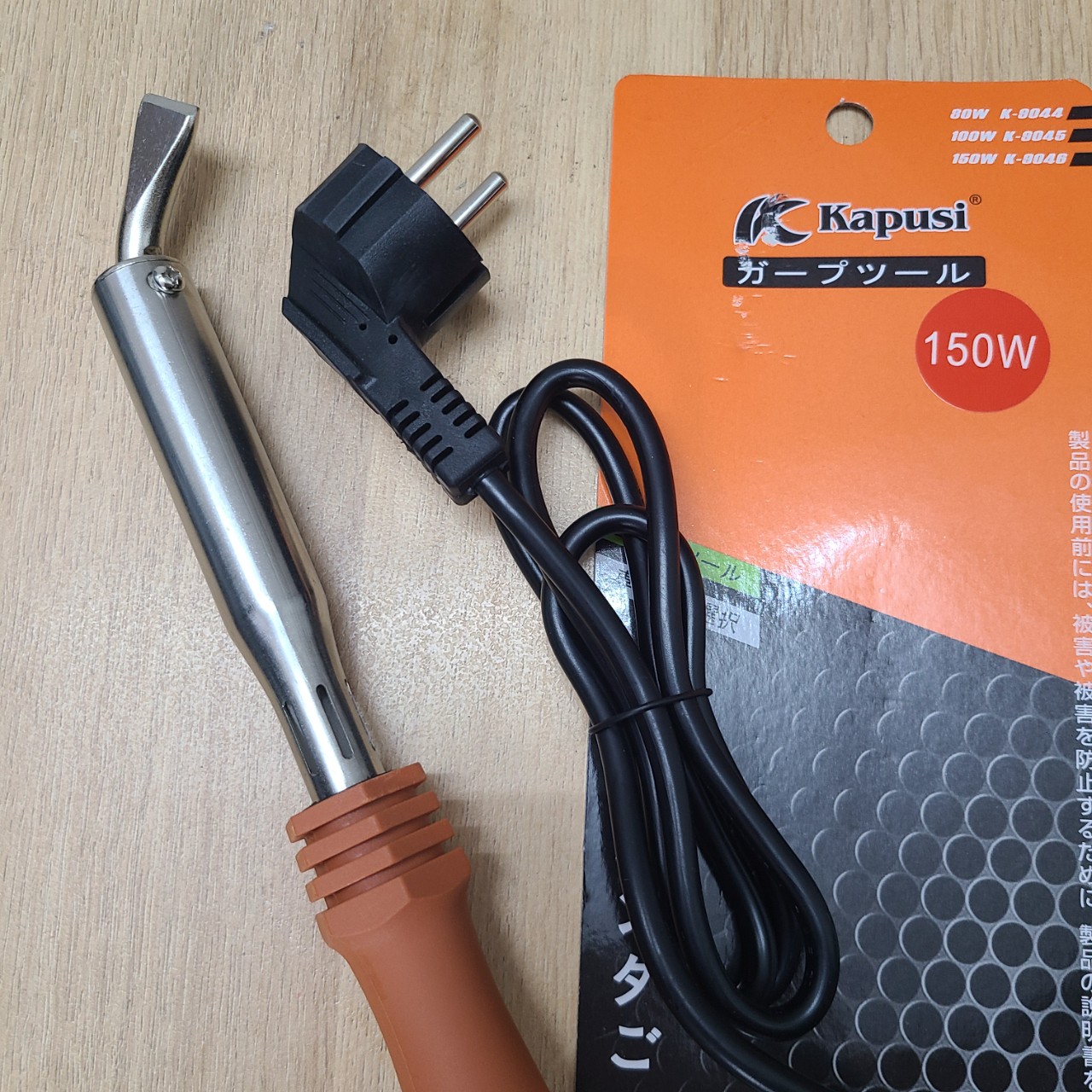 Hàn chì Kapusi 150W mỏ dẹp cong_K9046