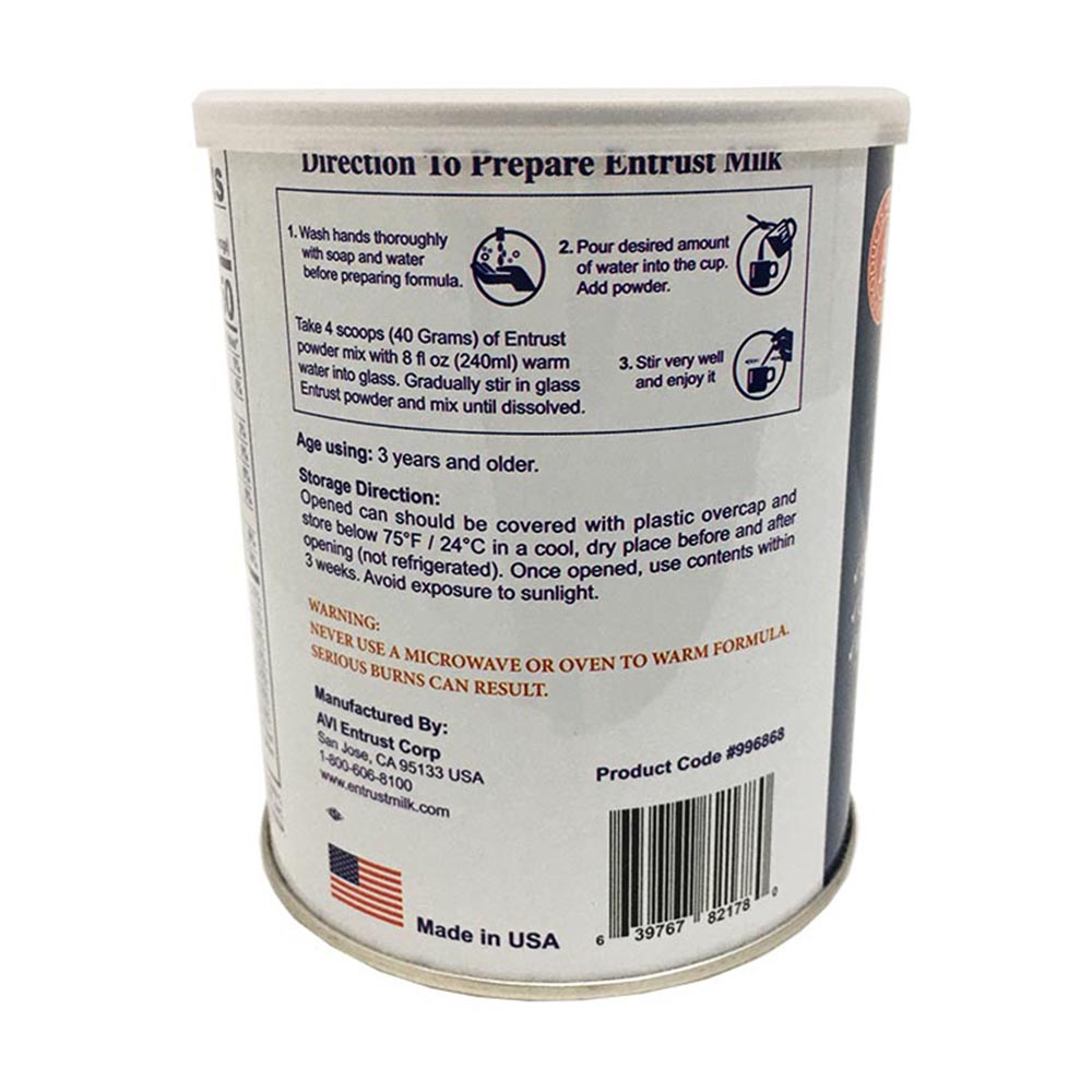 Sữa Entrust dành cho người tiểu đường Entrust Milk 400g
