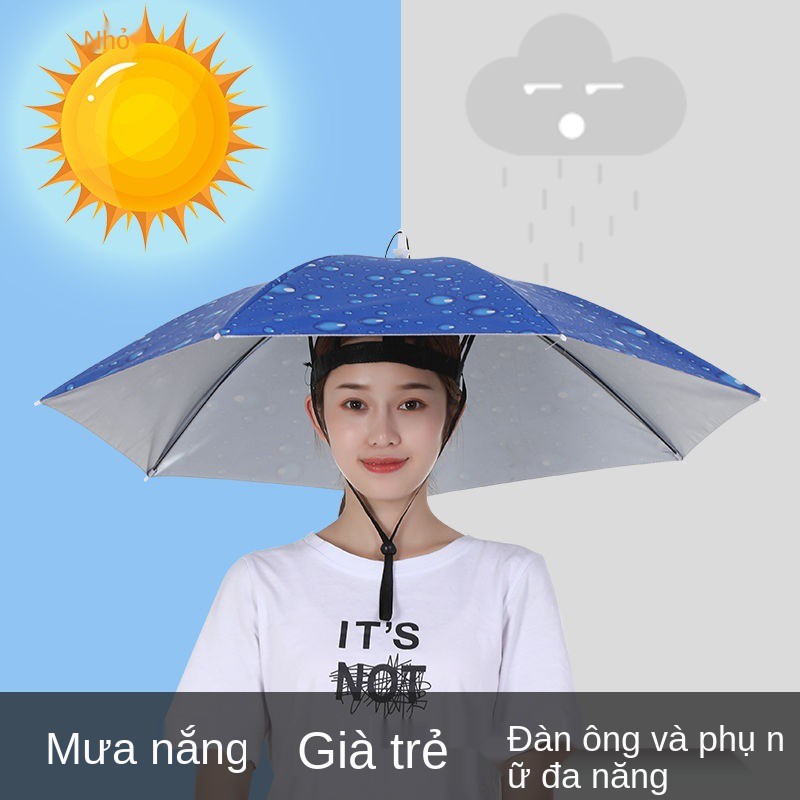 Dù Đội Đầu Câu Cá, Du Lịch Đường Kính 65cm - 77cm