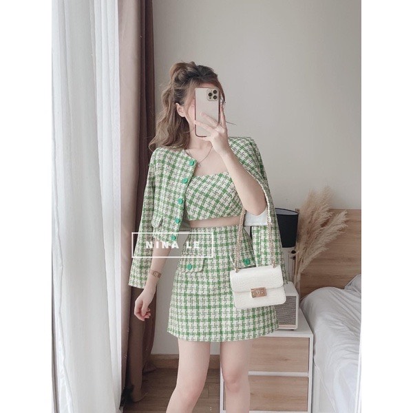 [ Unisex _365 ] Sét Bộ dạ stweed  3 món