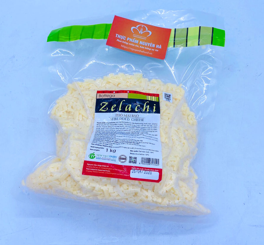 Phô mai bào sợi Mozzarella Zelachi (CHỈ GIAO ĐƯỢC 2H TẠI TPHCM)