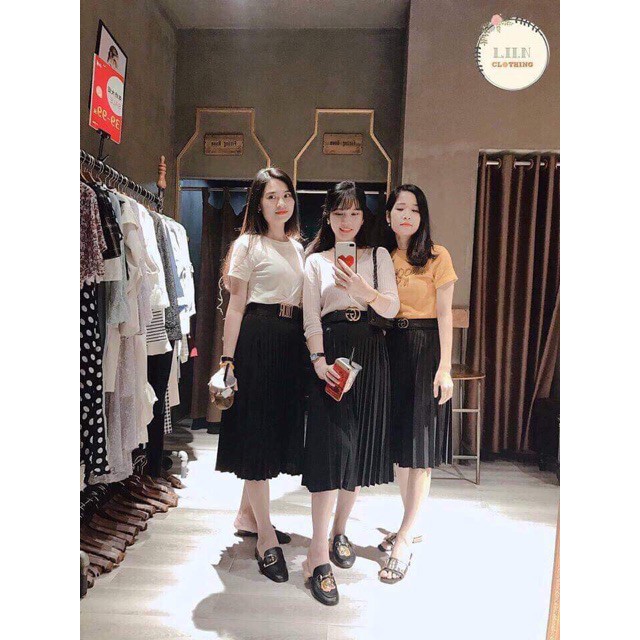 Chân váy DẬP LY CÁT HÀN dáng dài