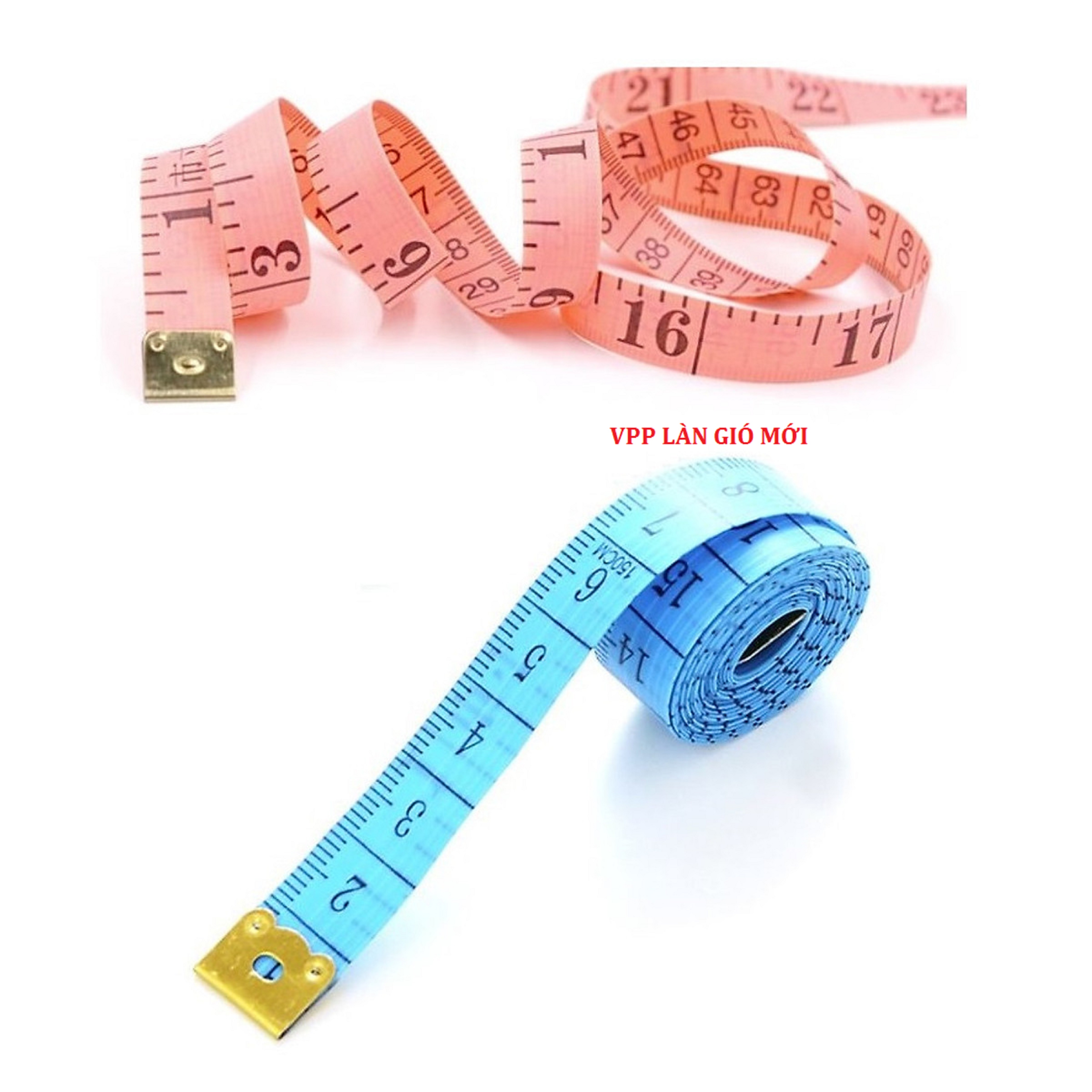 Thước Dây Mềm  Đo Vòng Bụng Eo 3 Vòng Kiểm Tra Sức Khỏe 1.5 Mét - Đo Quần Áo - Thước dây đo 150cm - nhỏ gọn dễ sử dụng VPP Làn Gió Mới