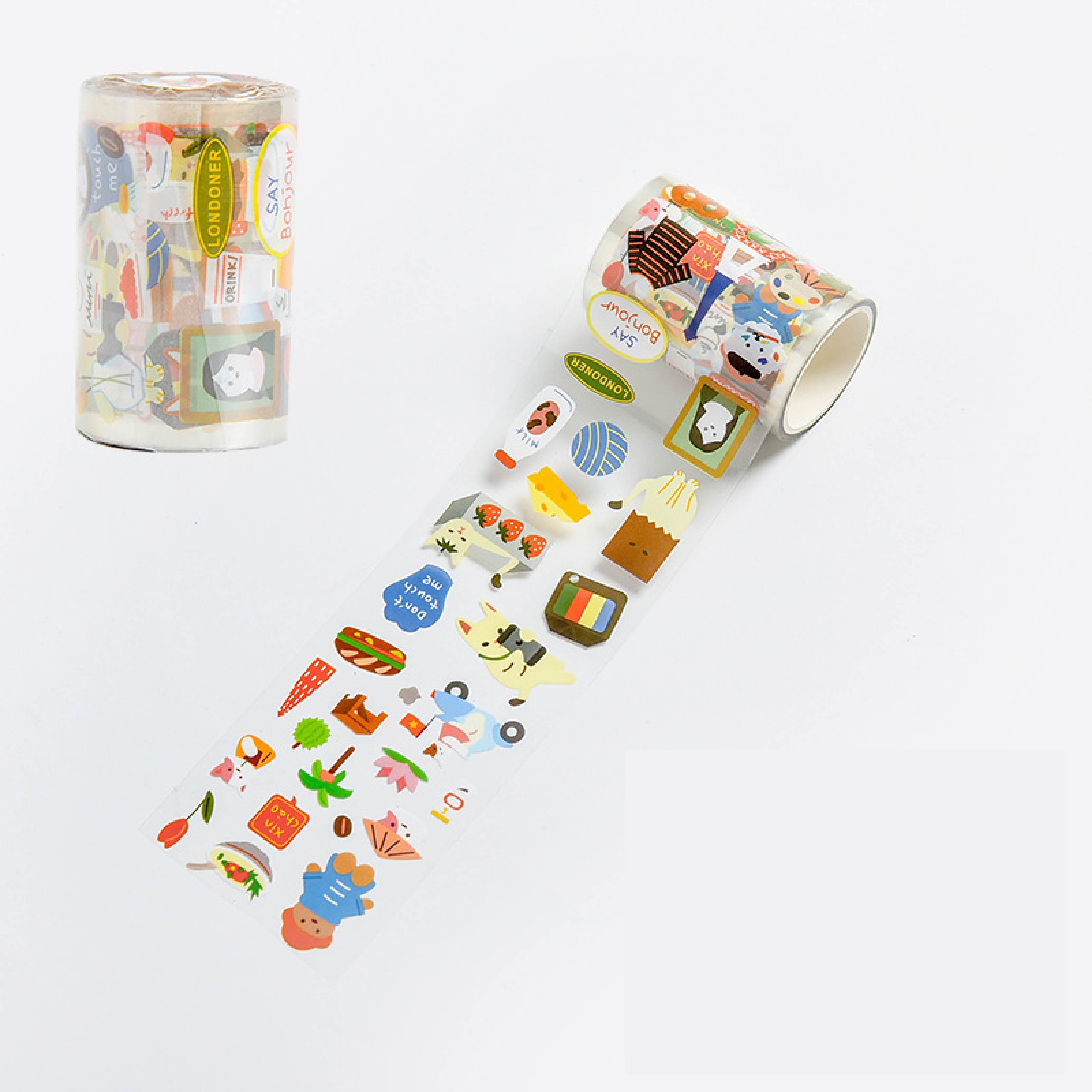 Cuộn tem sticker dài 3m nhiều chủ đề độc đáo