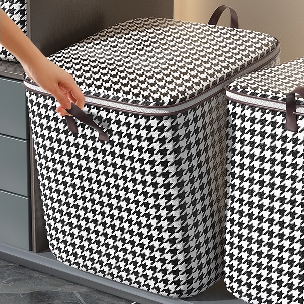 Túi đựng chăn quần áo to 100l 180l kẻ đen trắng sz to