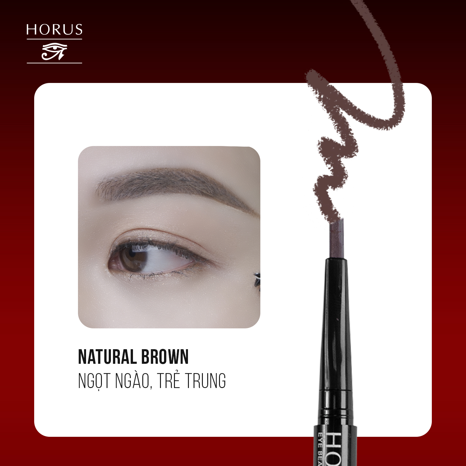 Chì kẻ mày 2 đầu tiện lợi horus eye beauty expert easy blend auto eyebrown 0.2g