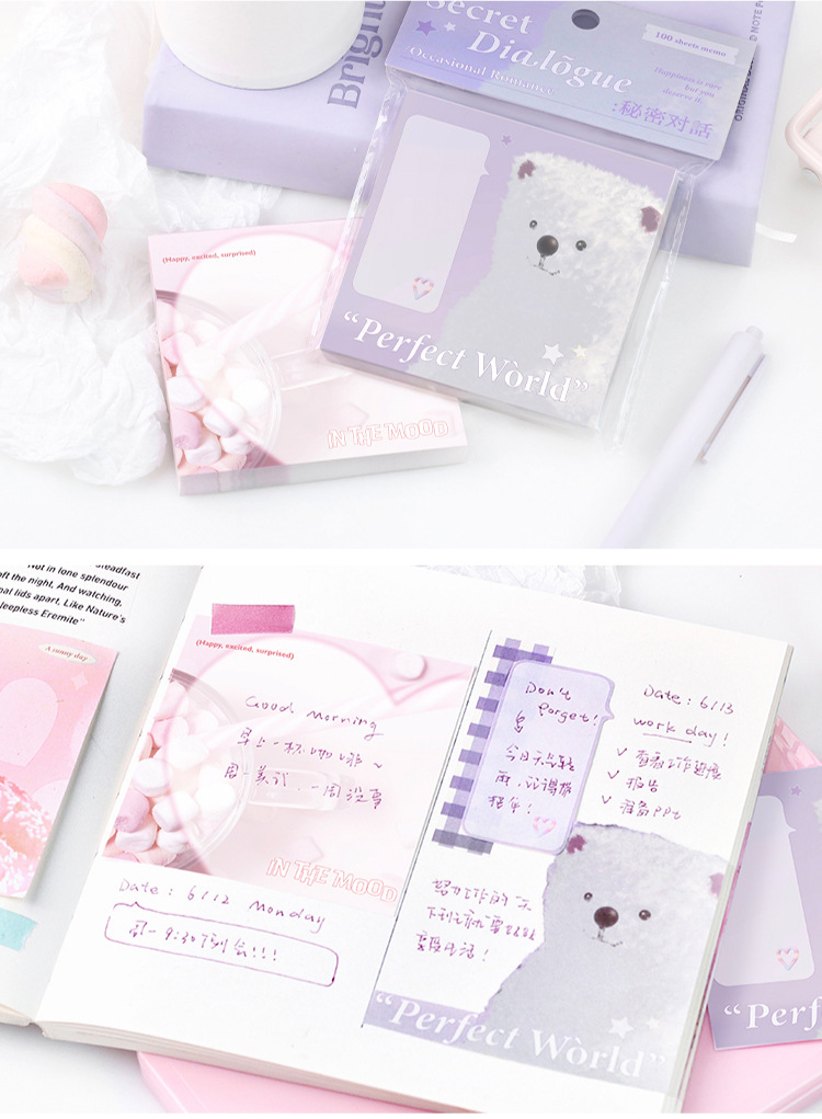 Giấy Note - Tập 100 Tờ Giấy Ghi Chú NOTE FOR Romance Memo Pad