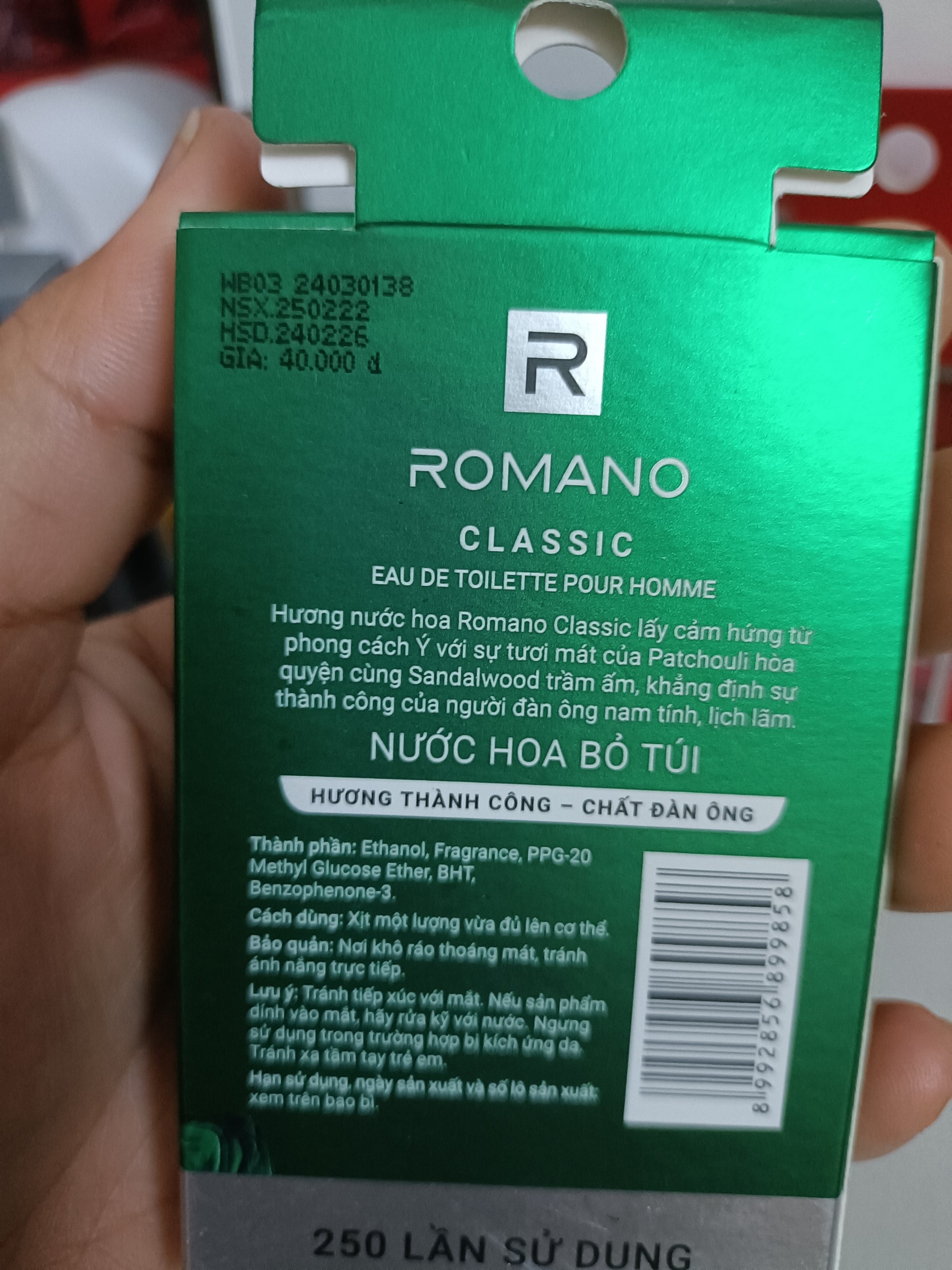 Romano - Nước hoa cao cấp 18ml Classic/ Attitude / Force/gentleman/Vip