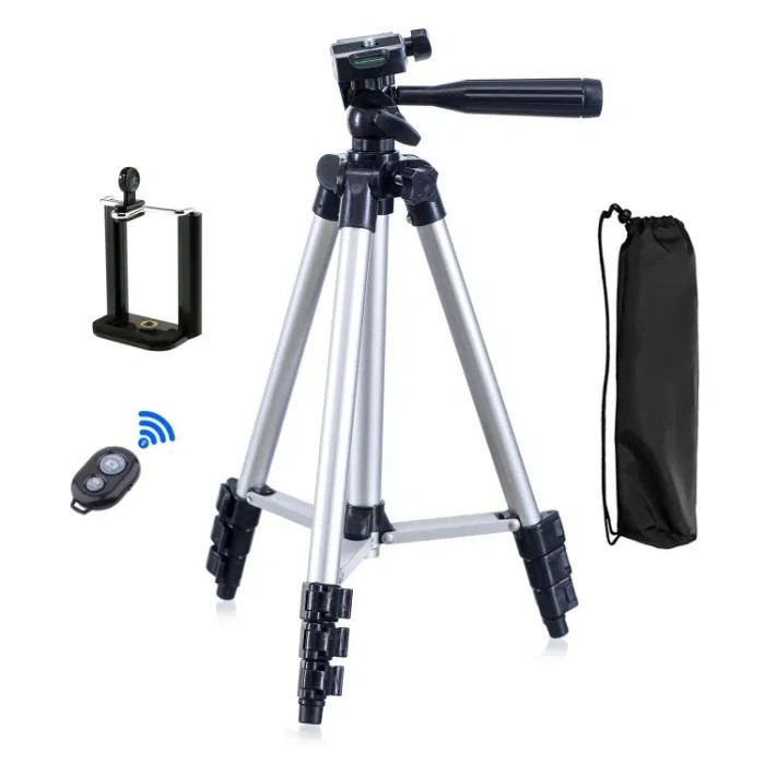 Gậy 3 chân Tripod 3110 Kèm Kẹp Điện Thoại Chụp Hình Livetream Chuyên Nghiệp