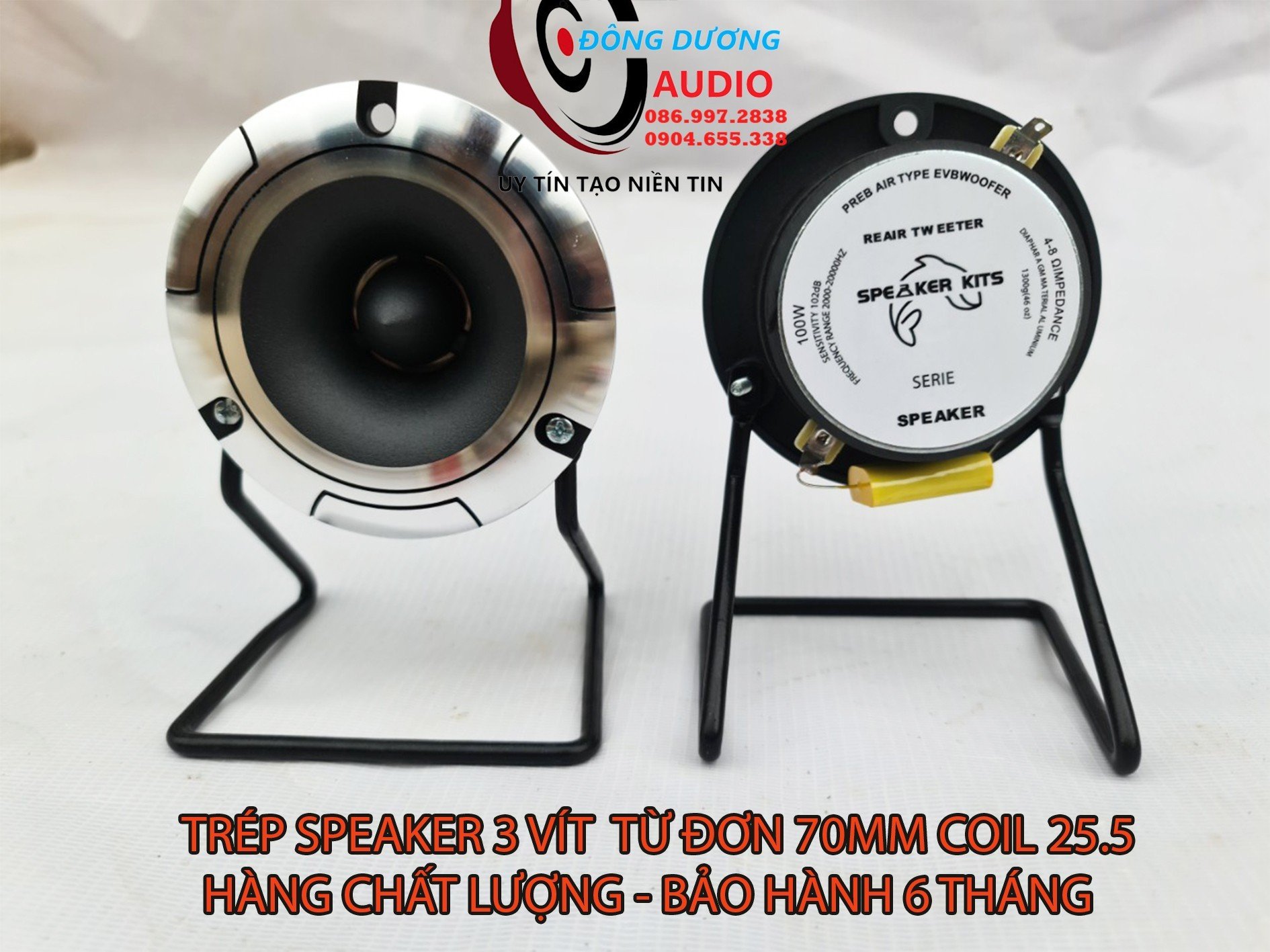 BỘ 2 LOA TREBLE PIONEER TITAN TRÒN 3 VÍT KÈM CHÂN RỜI VÀ TỤ 2,2MF - LOA BỔ SU NG TREBLE