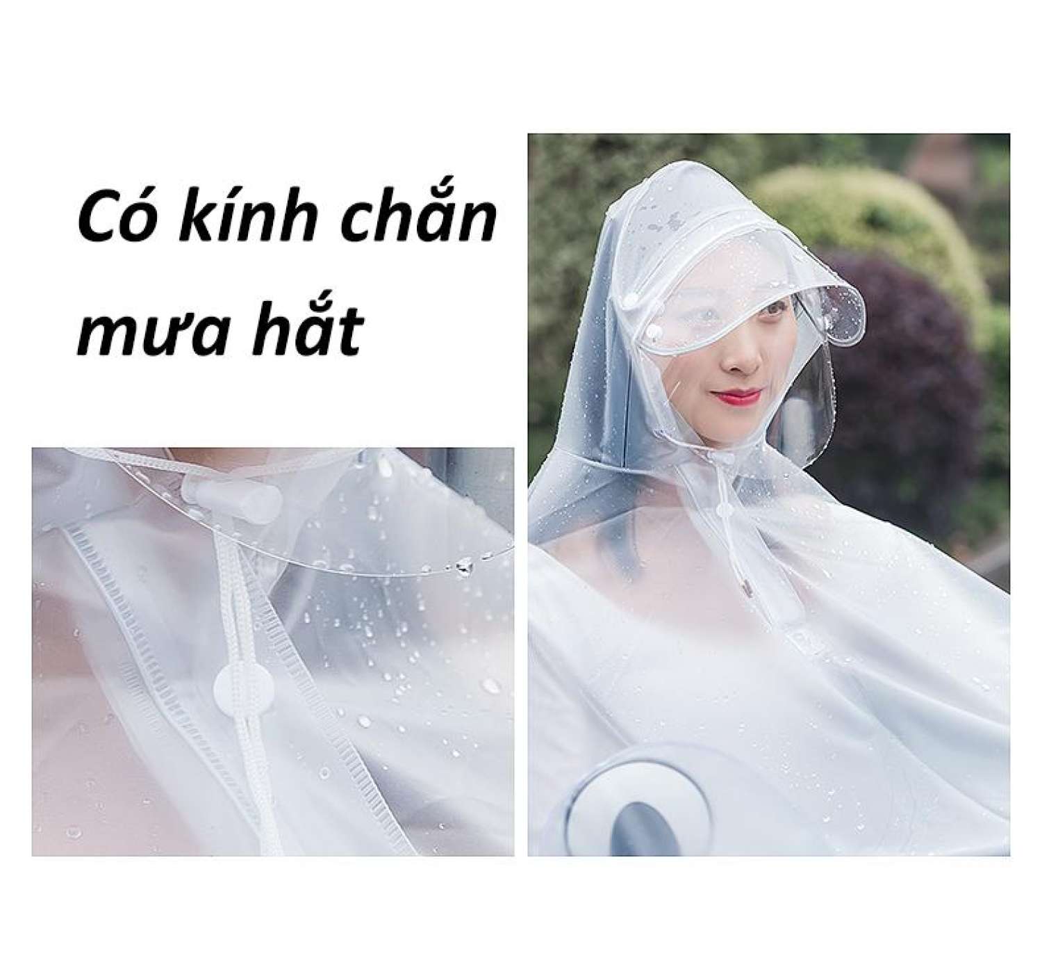 Áo mưa cánh dơi trong suốt