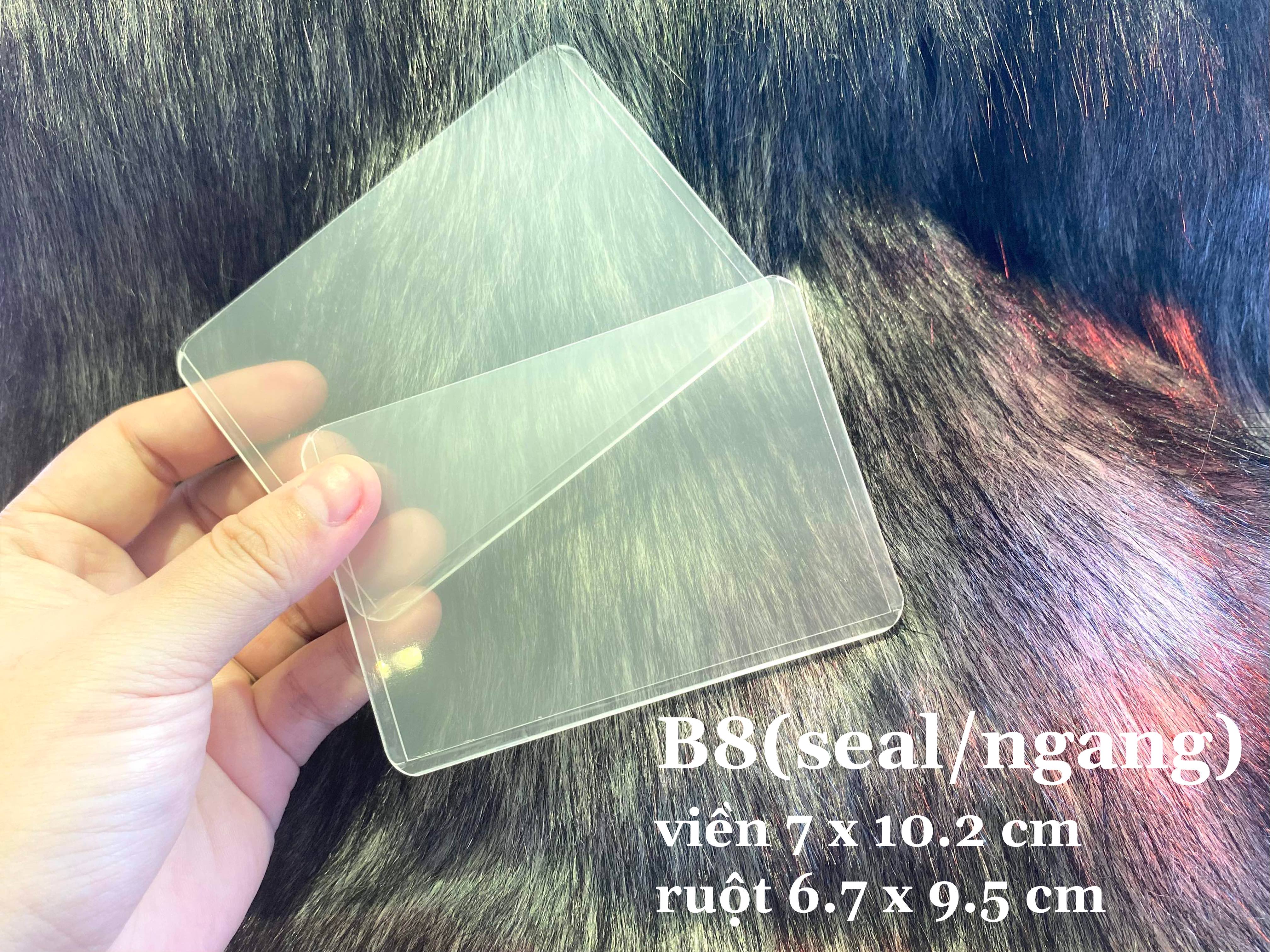 1 cái Toploader trắng size A7, B8 dùng bảo vệ card, ảnh idol idol kpop, anime...