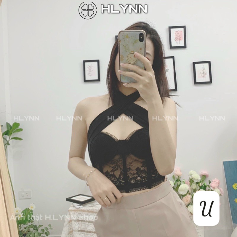 áo bra ren kèm mút yếm cột dây cổ sexy u