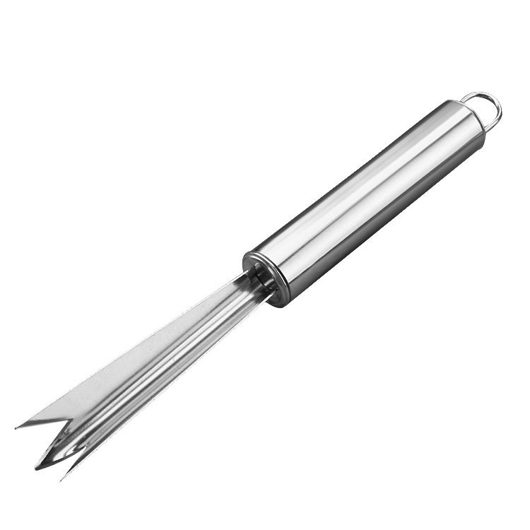 Dao cắt dứa/thơm, dụng cụ cắt mắt thơm hình chữ V bằng Inox