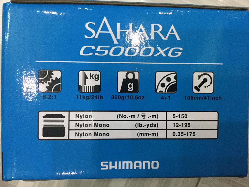 Máy Câu Cá Shimano 2017 Sahara C5000XG - Máy Đứng