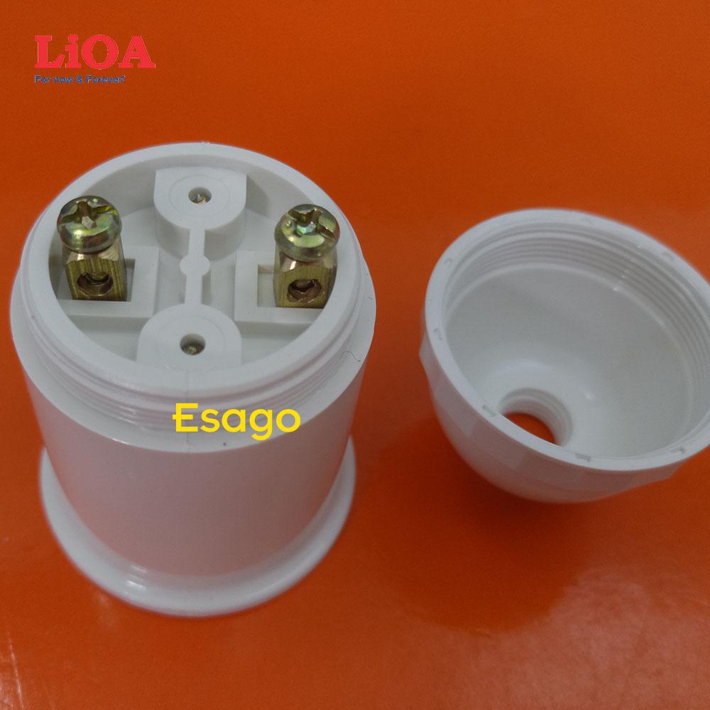 [HCM]Đui đèn LiOA đui xoáy E27 màu trắng - DDXW