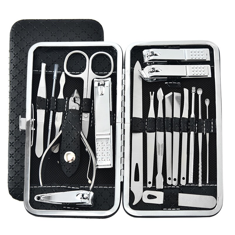 Bộ bấm móng tay 19 món thép cao cấp -Bộ cắt móng tay không gỉ - 19M