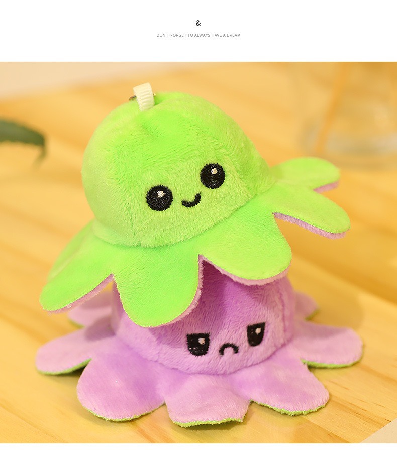 Móc khóa bạch tuộc cảm xúc mini 5cm