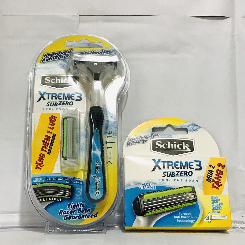 Dao Cạo/ lưỡi dao cạo Schick Xtreme3 4S Sub Zero