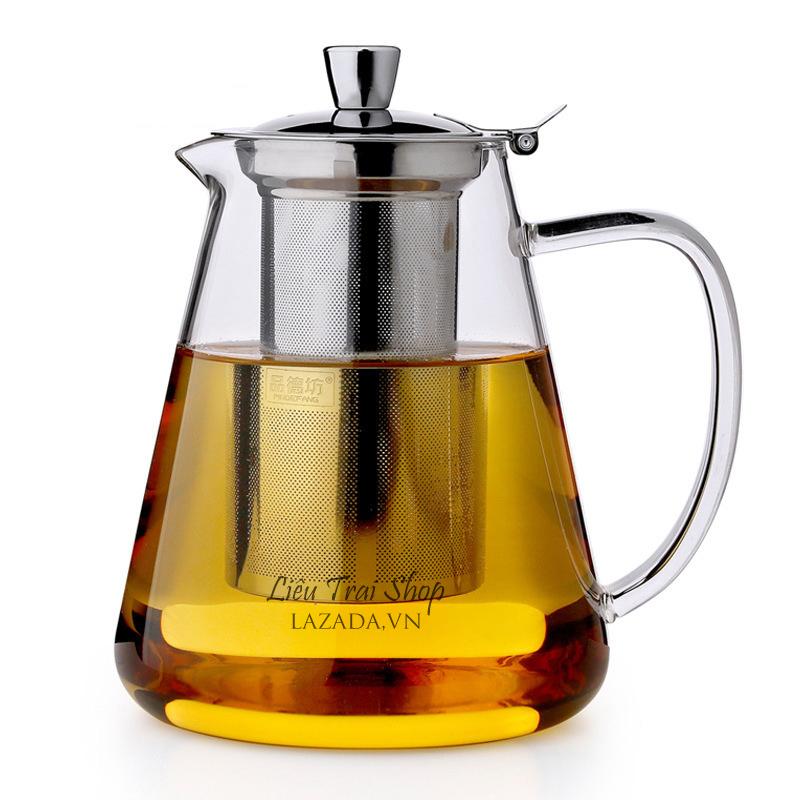 Ấm pha trà thuỷ tinh cao cấp chịu nhiệt 1500ml 1.5 lít
