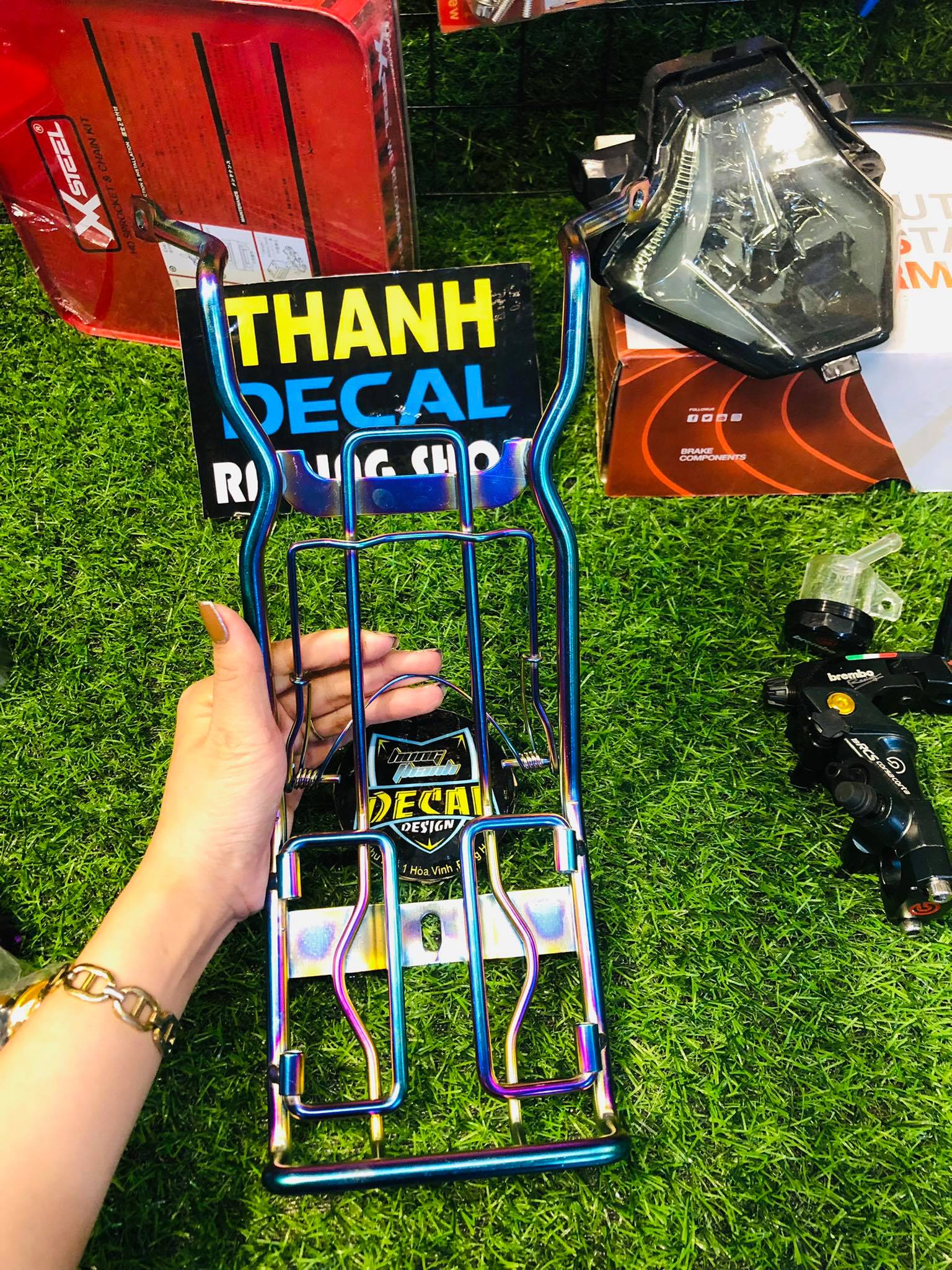 Baga titan 7 màu  gắn cho wave 110 ...