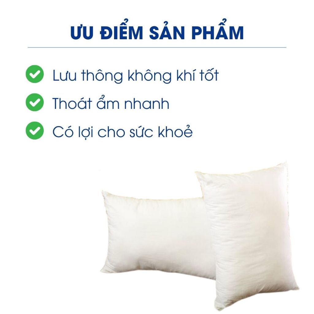 Ruột gối đầu cao cấp bông TCM Hanvico