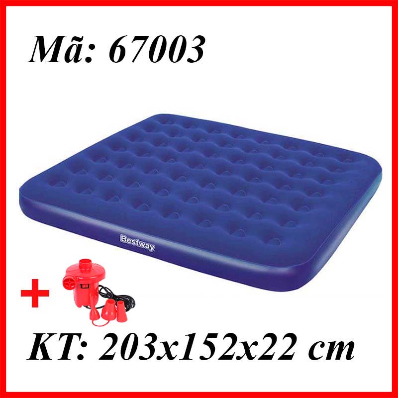 Nệm hơi du lịch, giường bơm hơi chính hãng Bestway, nệm hơi tự bơm có thể thu gọn, đệm bơm hơi cho cắm trại du lịch, Giường đệm bơm hơi cho trẻ em chơi, nhiều kích cỡ khác nhau KÈM BƠM ĐIỆN