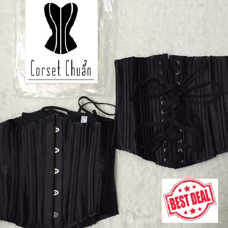 Gen nịt bụng Corset chuẩn - Corset lụa 25 xương