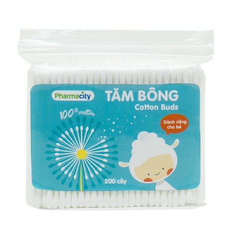 Tăm bông trẻ em Pharmacity (200 cây/gói)