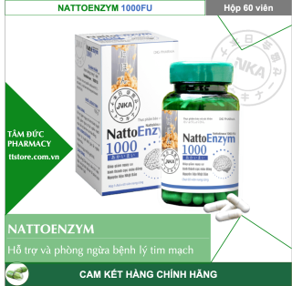 NattoEnzym DHG 1000 FU [Hộp 60 viên] - Nattokinase - [Natto enzym, nattoenzyme, natto enzyme] thumbnail