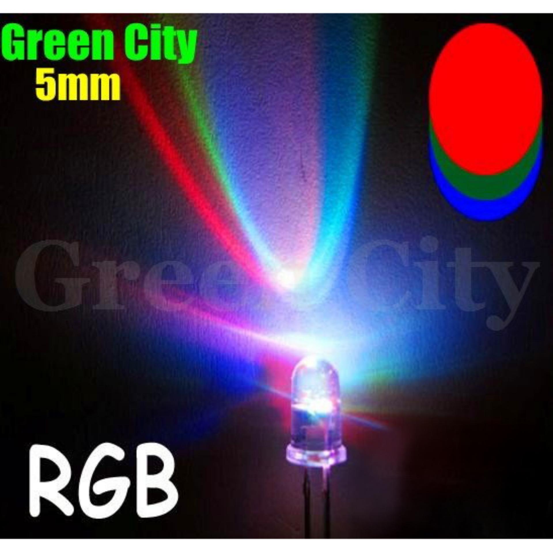 [25 con] (TK1) Led 5mm trong 7 MÀU RGB 2 chân (Nháy Nhanh) (Led 7 Màu RGB)