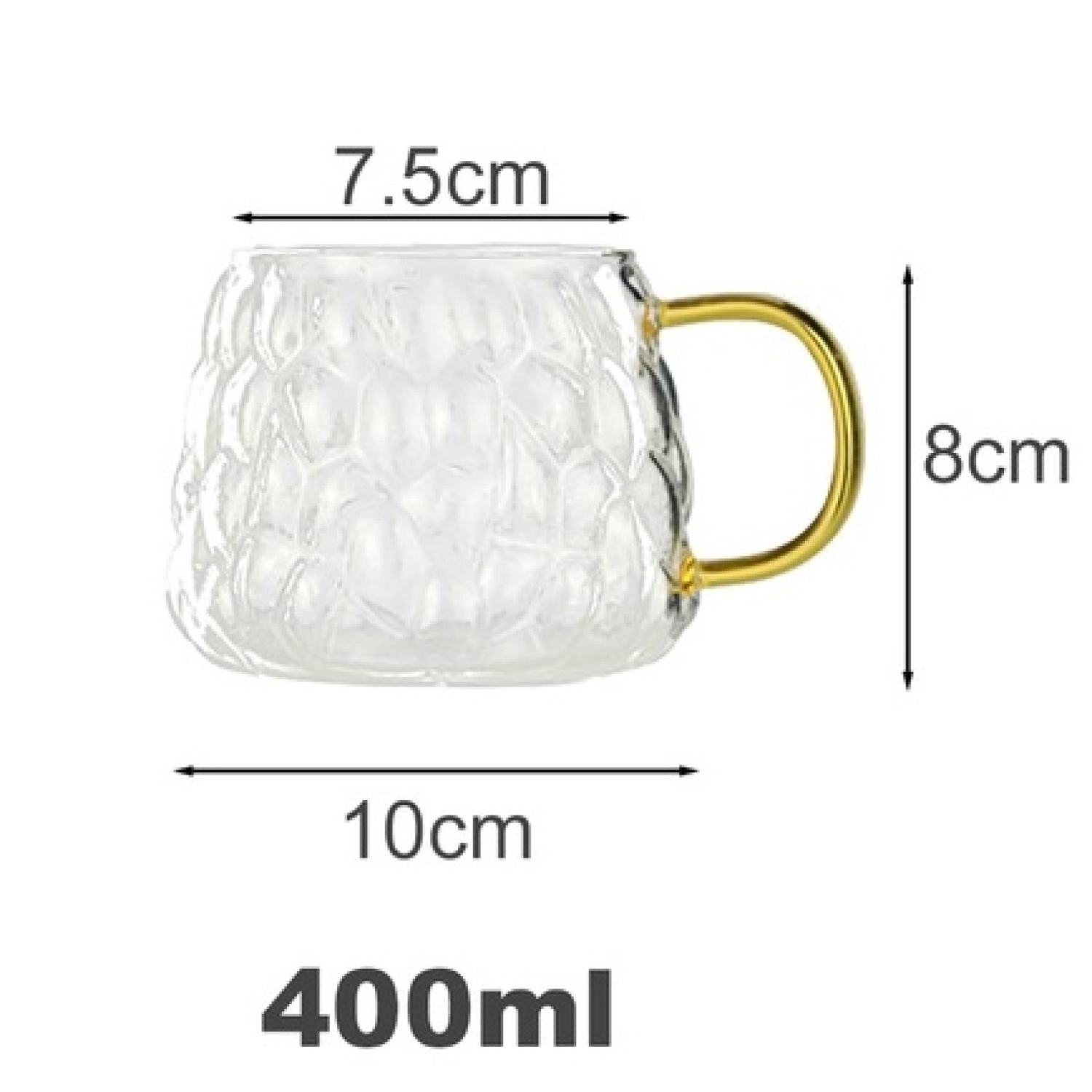 Bộ bình cốc thủy tinh vân sò | bộ bình cốc thủy tinh chịu nhiệt decor dập nổi vân quả na