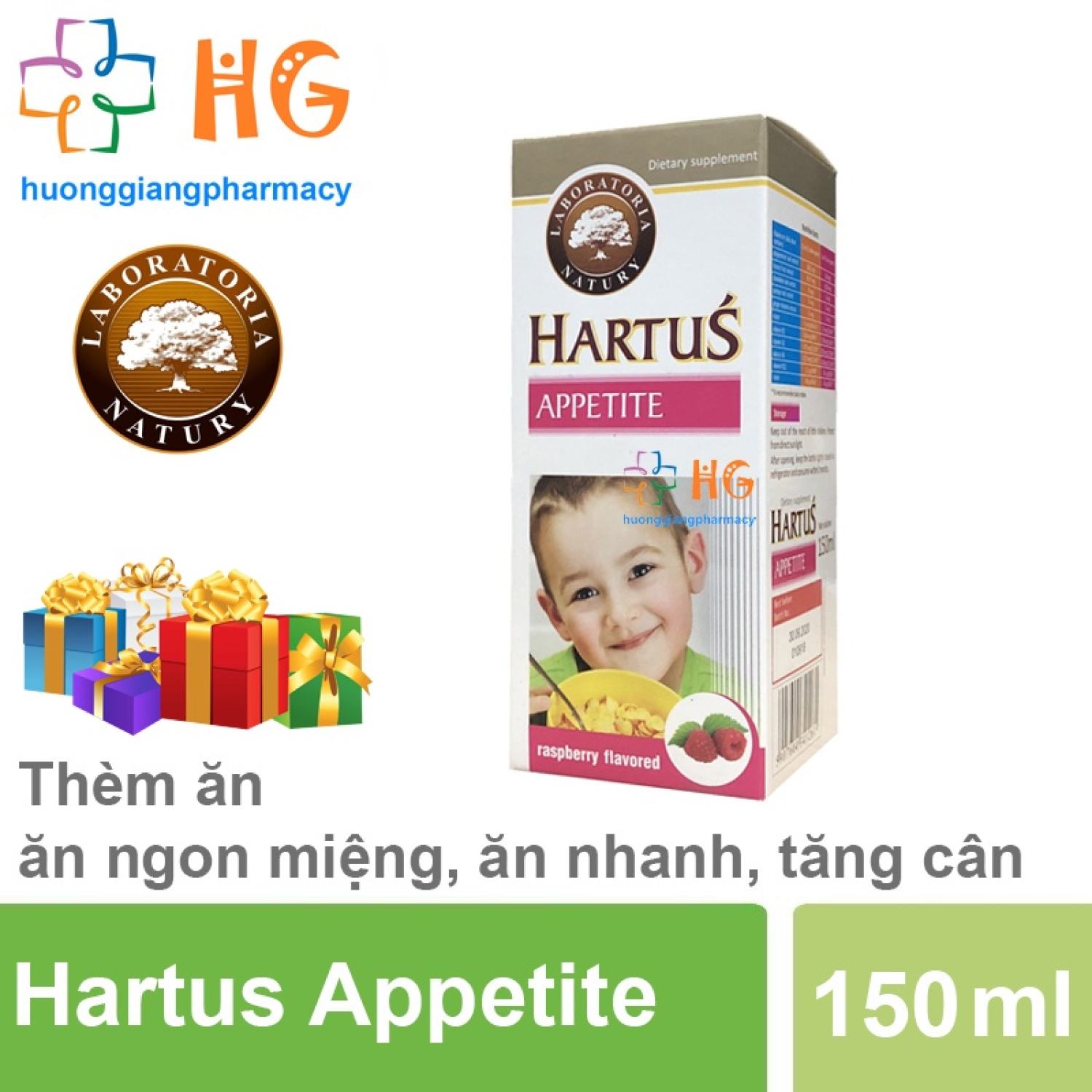 Hartus Appetite, siro ăn ngon cho bé, cải thiện chứng biếng ăn