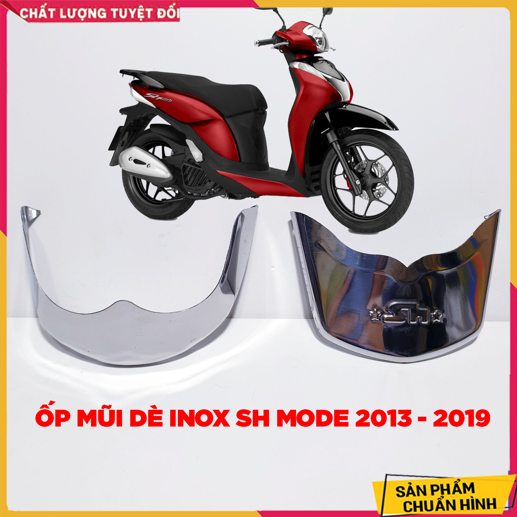Bộ ốp mỏ dè inox xe sh mode 2020, 2021.