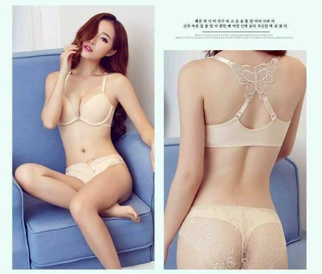 Bộ đồ lót cài trước quai cánh bướm sexy nâng ngực